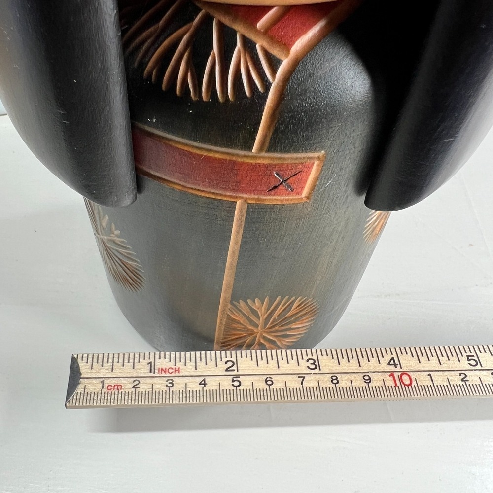 Sekiguchi Sansaku Kokeshi Doll 8" Vintage Japanese Wood Kimono Signed - Picture 9 of 11